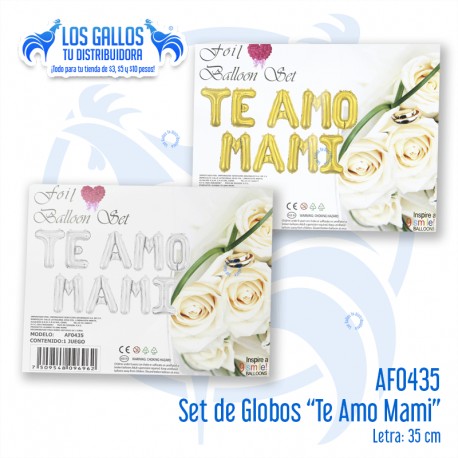 SET DE GLOBOS "TE AMO MAMI"