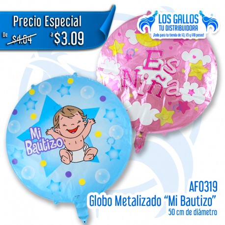 GLOBO METALIZADO "MI BAUTIZO"