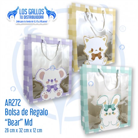 BOLSA DE REGALO CON VENTANA "BEAR" MD