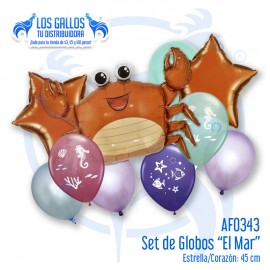 SET DE GLOBOS METALIZADOS EL MAR