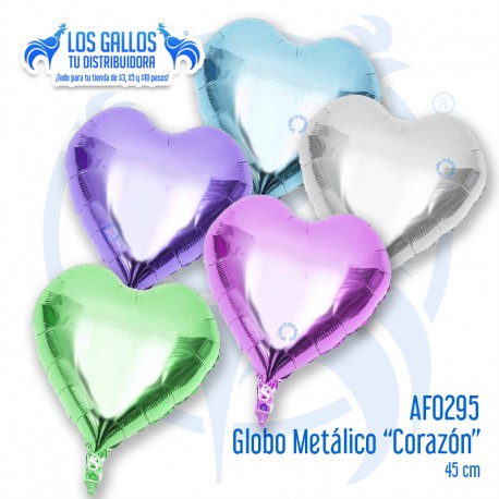 GLOBO CORAZÓN METALIZADO