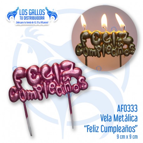 VELAS METALIZADAS PARA PASTEL