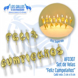 SET DE VELAS FELIZ CUMPLEAÑOS