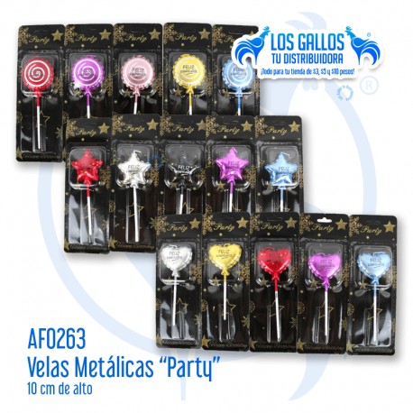 VELAS METALIZADAS "PARTY"