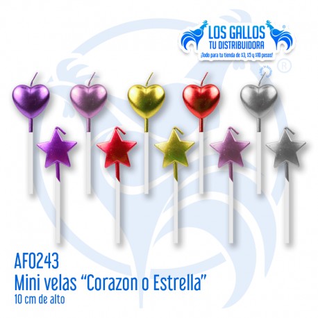 MINI VELAS "CORAZÓN O ESTRELLA"