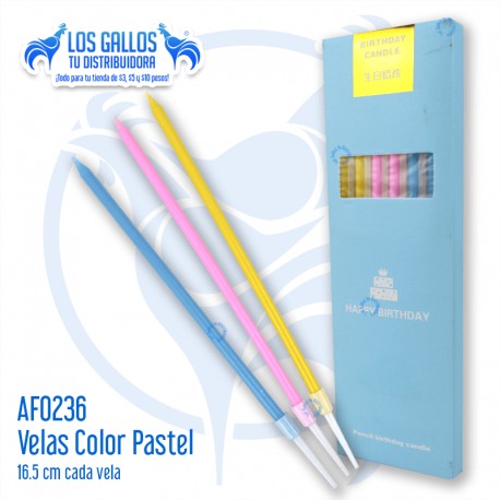 VELAS COLOR PASTEL