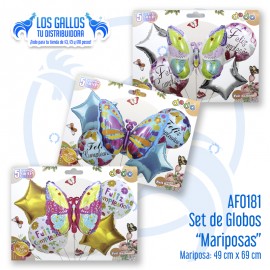 GLOBOS METALIZADOS  MARIPOSA