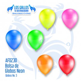 BOLSA DE GLOBOS NEON