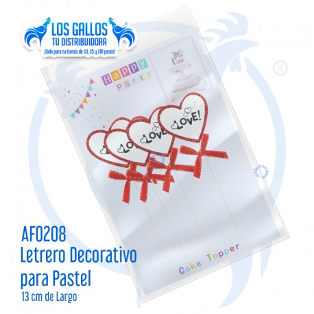 LETRERO DECORATIVO PARA PASTEL