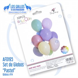 SET DECORATIVO DE GLOBOS PASTEL