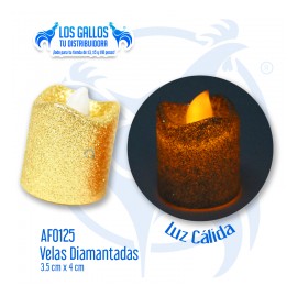 VELAS DE PLÁSTICO DIAMANTADAS