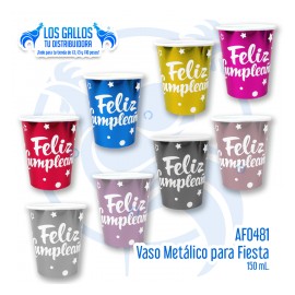 VASO METALIZADO PARA FIESTA