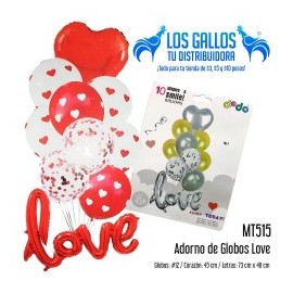 ADORNO DE GLOBOS LOVE