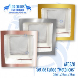 SET DE CUBOS "METALIZADOS"