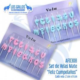 SET VELAS MATE FELIZ CUMPLEAÑOS