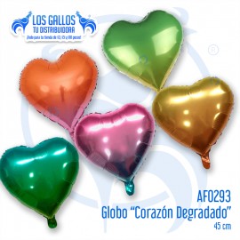 GLOBO METALIZADO CORAZÓN DEGRADADO