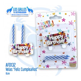 VELAS "FELIZ CUMPLEAÑOS"