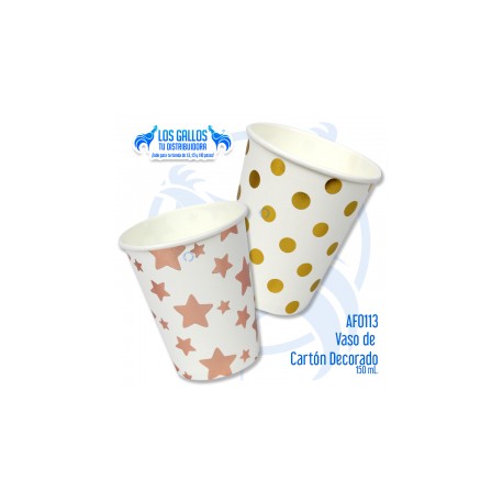 VASO DE CARTÓN DECORADO