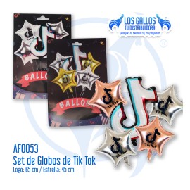 SET GLOBOS METALIZADOS DE TIKTOK