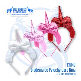 DIADEMA DE PELUCHE PARA NIÑA