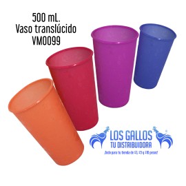 VASO TRASLÚCIDO 500 ML